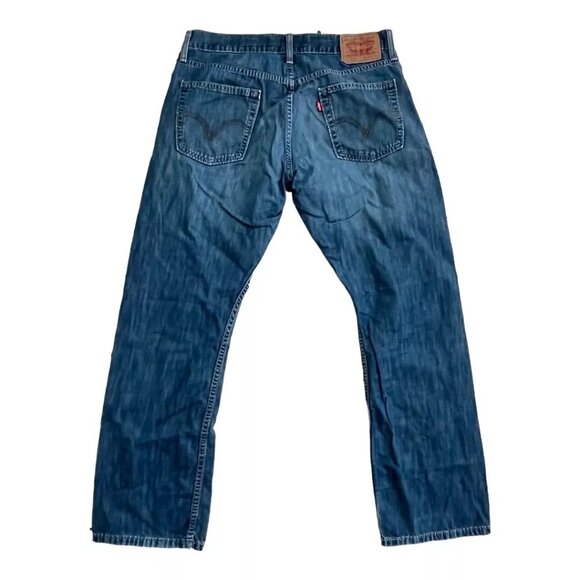 Levi's 514 Men's Size 34x30 Blue Jeans Straight Leg Regular Fit Dark Wash Denim - Picture 3 of 9